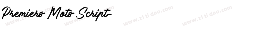 Premiers Mots Script字体转换